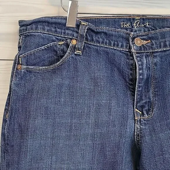 The Flirt by Old Navy boot cut blue denim jeans Women's Size 14L - Picture 5 of 14